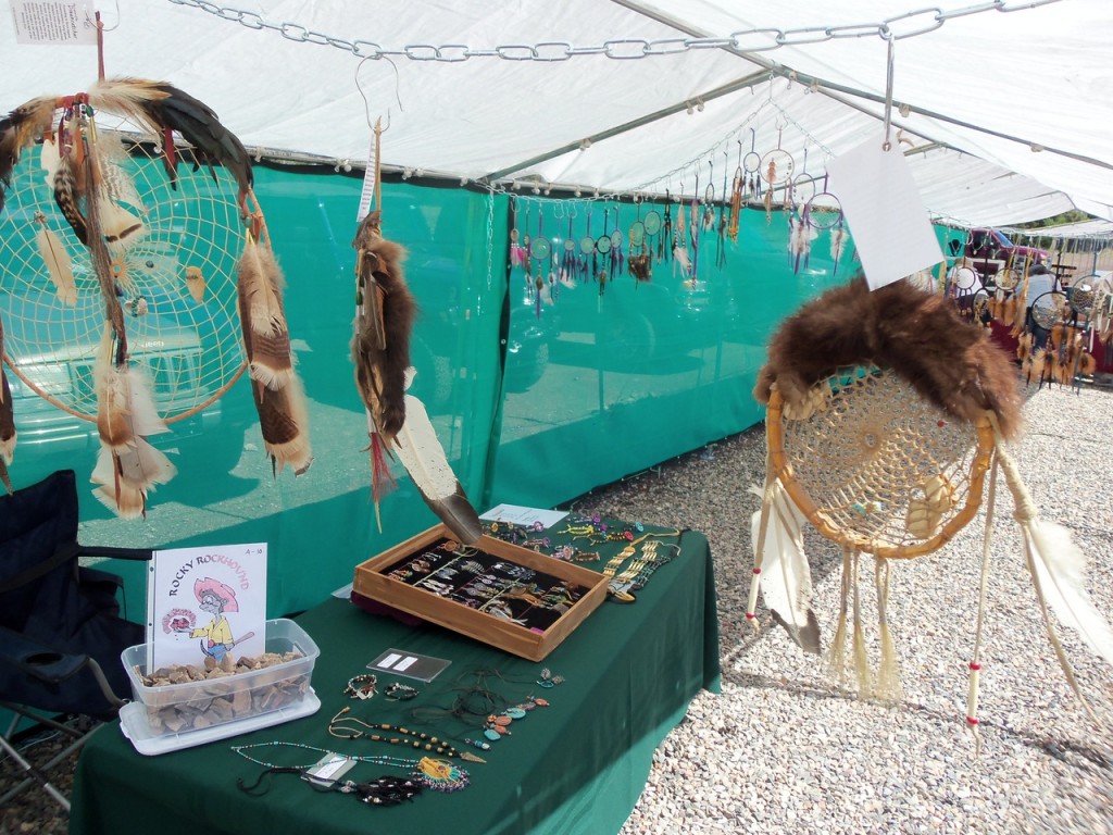 My booth at the gem and mineral show