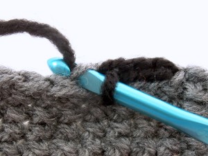 Surface crochet along edge
