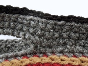 Surface crochet along edge