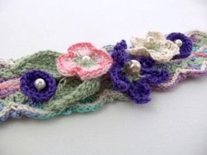 Crochet Flower Bracelet